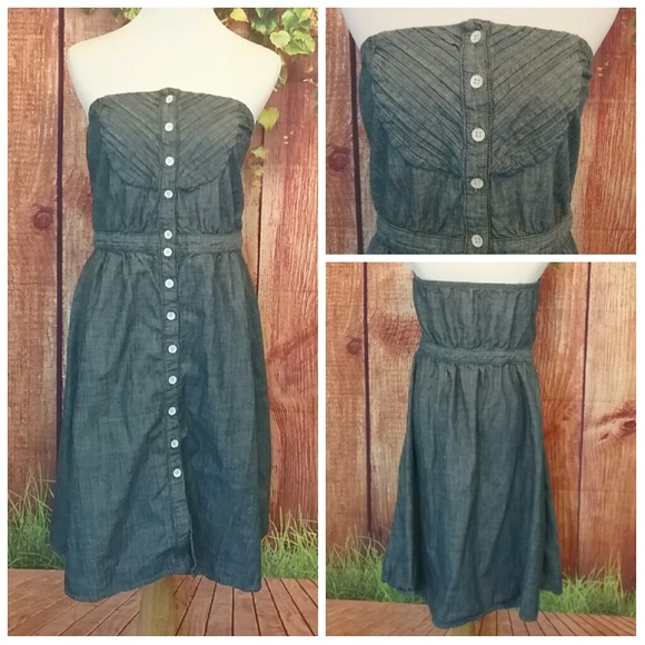 7 for all Mankind Dresses & Skirts - 🌻🌼EUC 7 for all Mankind Strapless Denim Dress 🌼